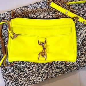 Rebecca Minkoff crossbody neon yellow